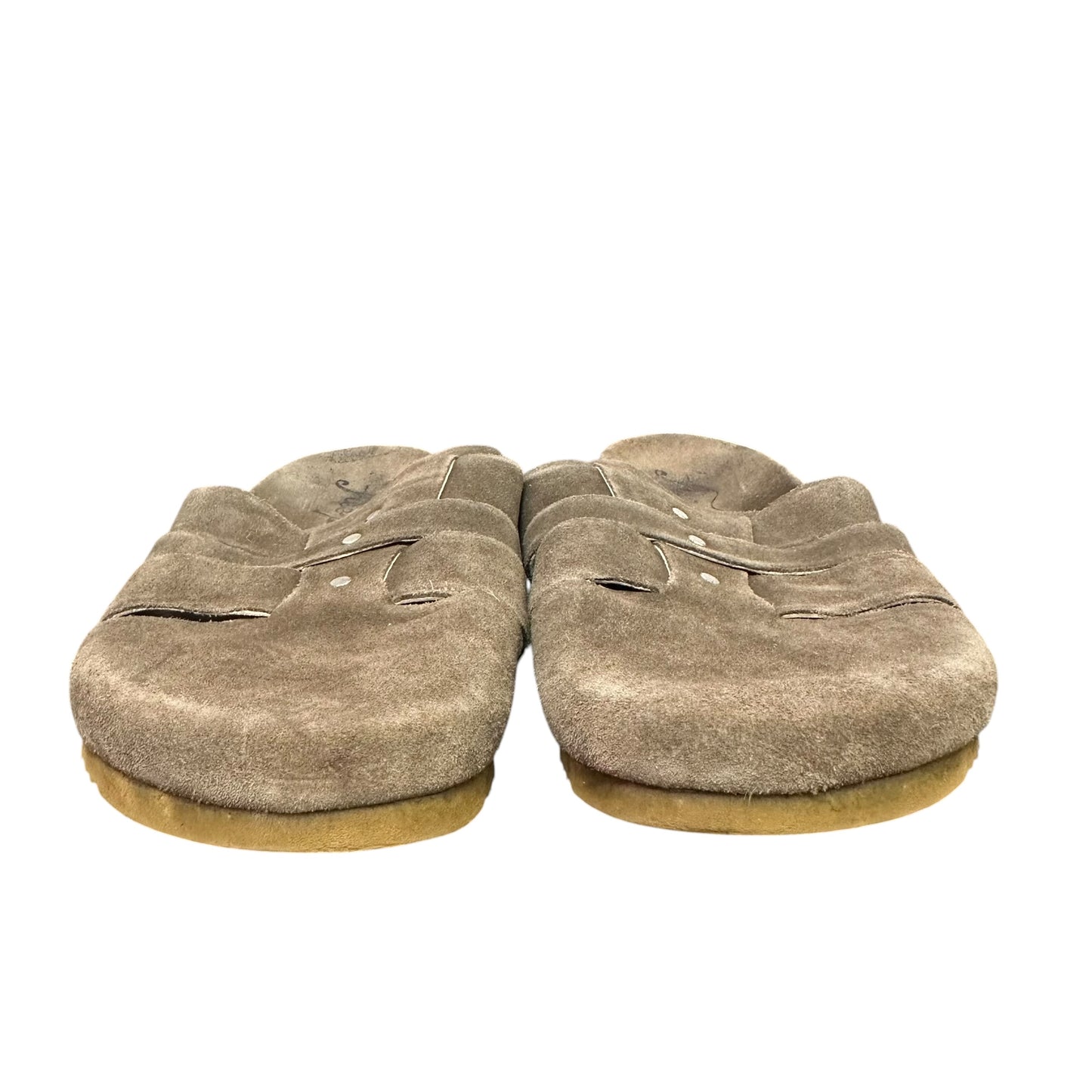 FREE PEOPLE SUNDAY SEASONS SUEDE FOOTBED MULES 100 Sz 8