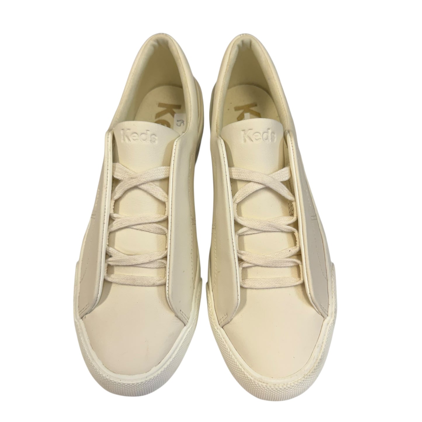 KEDS REMI LEATHER BEIGE SLIP ON SNEAKERS 58 NEW SZ 9