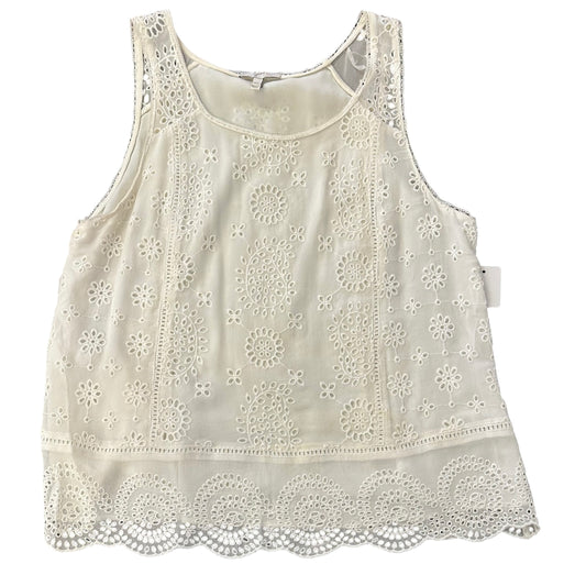 JOIE 100% SILK BEIGE EYELET BLOUSE 249 XS