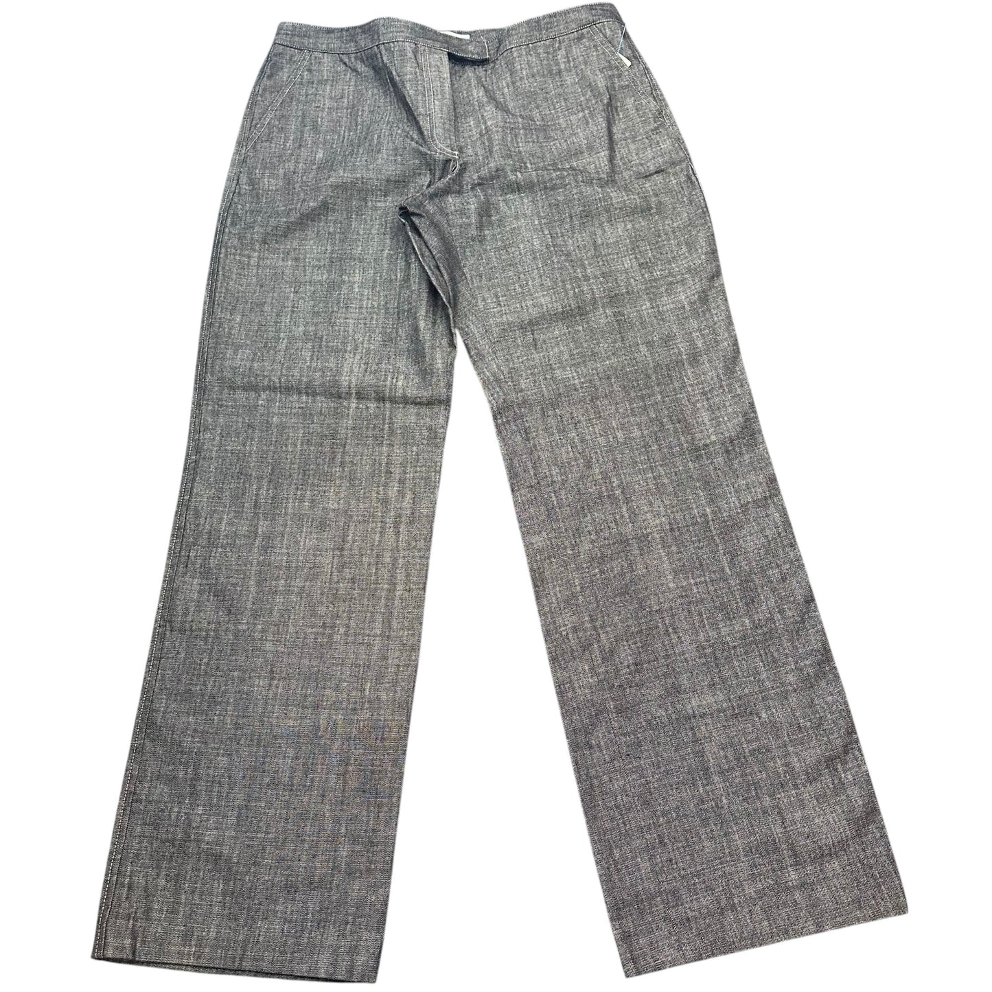 CALVIN KLEIN BLACK DENIM WIDE LEG JEANS 112 SZ 12