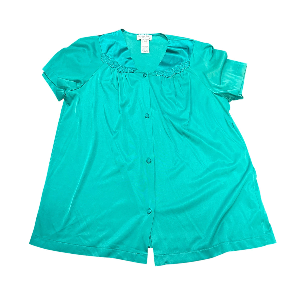 VANITY FAIR EMERALD GREEN PAJAMA SET VINTAGE 100 SMALL