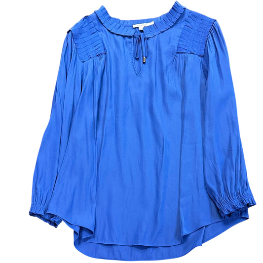 CHICOS BLUE BLOUSE 228 MEDIUM/10