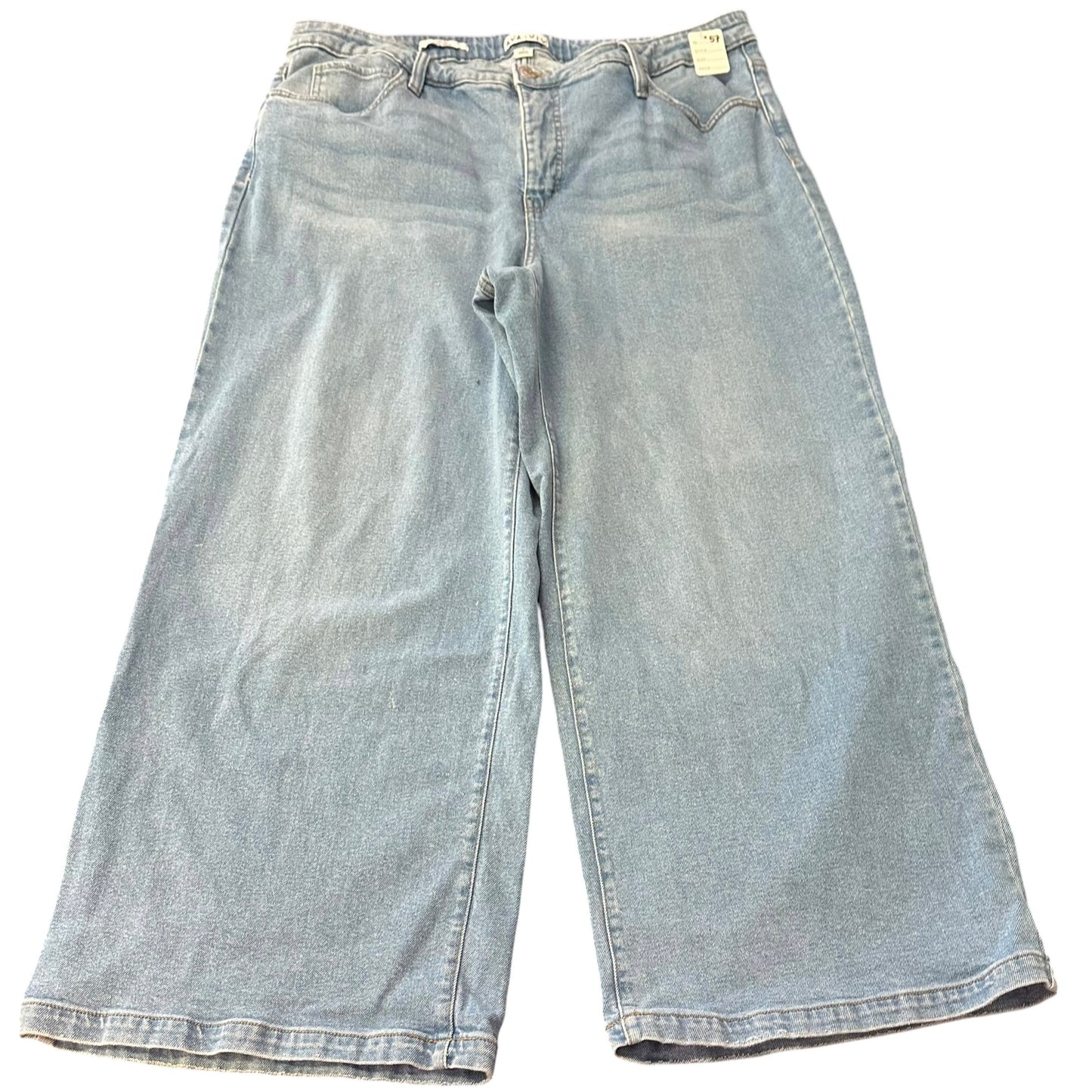AVA & VIV WIDE LEG HIGH RISE BLUE JEANS 57 SZ 18