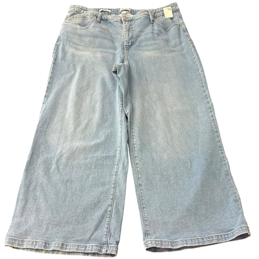 AVA & VIV WIDE LEG HIGH RISE BLUE JEANS 57 SZ 18