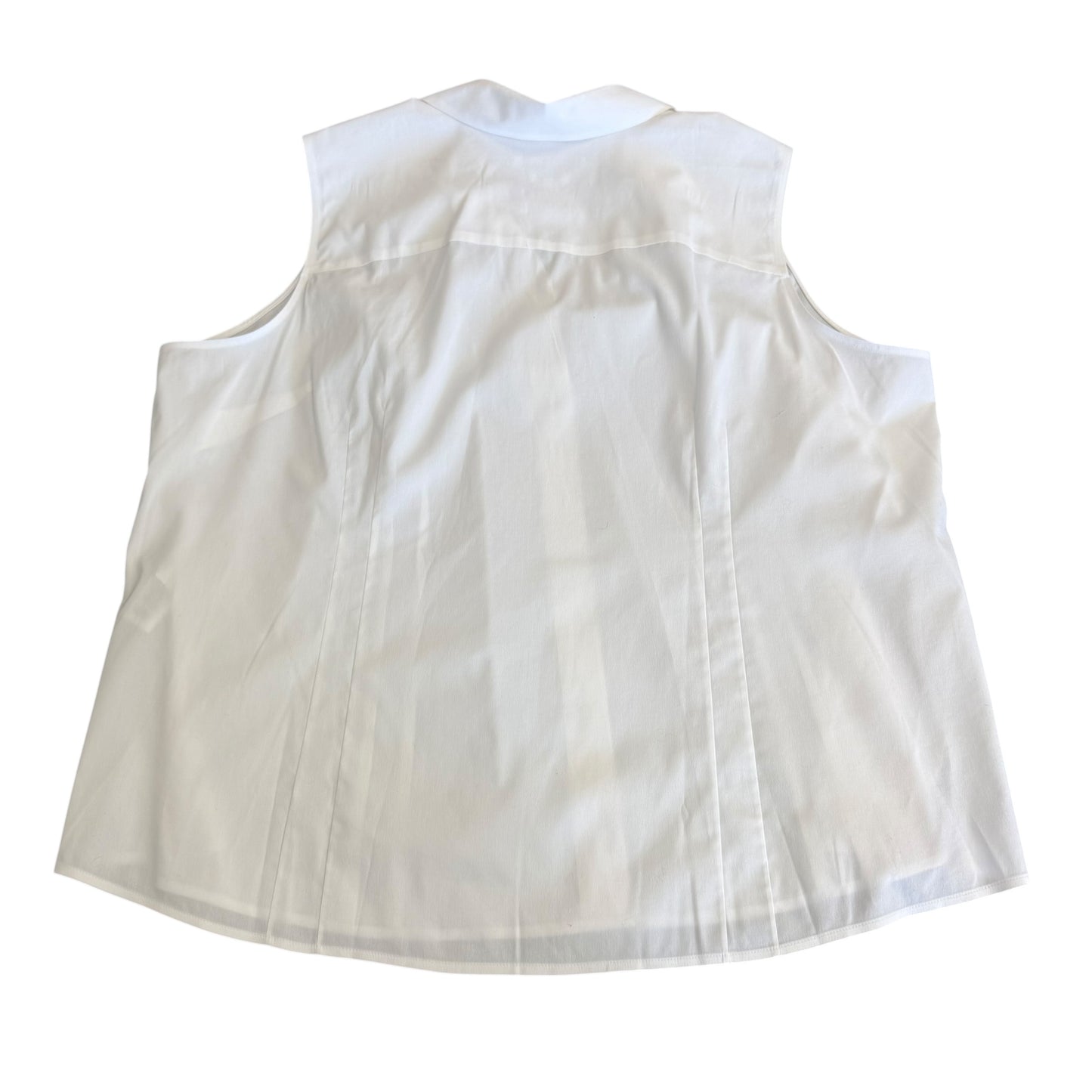 FOXCROFT SLEEVELESS WHITE BLOUSE 100 22W