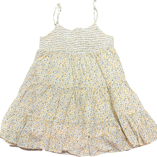 HERSEY WHITE FLORAL TIERED DRESS 100 LARGE
