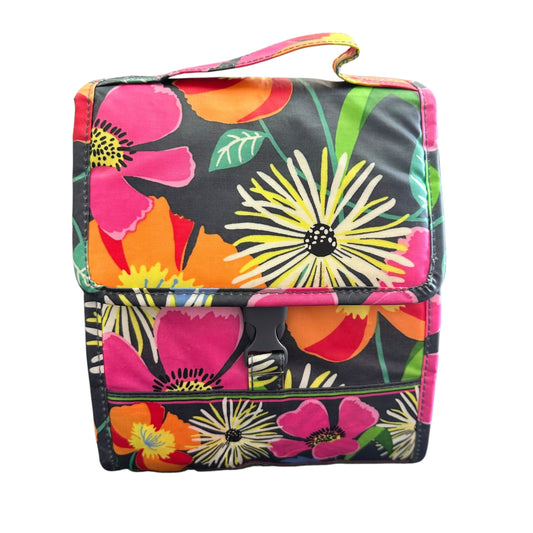 VERA BRADLEY FLORAL GRAY LUNCH BOX 258 OS