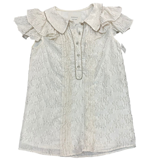 DREAM SISTER CREAM JACQUARD MINI DRESS TUNIC 38 MEDIUM