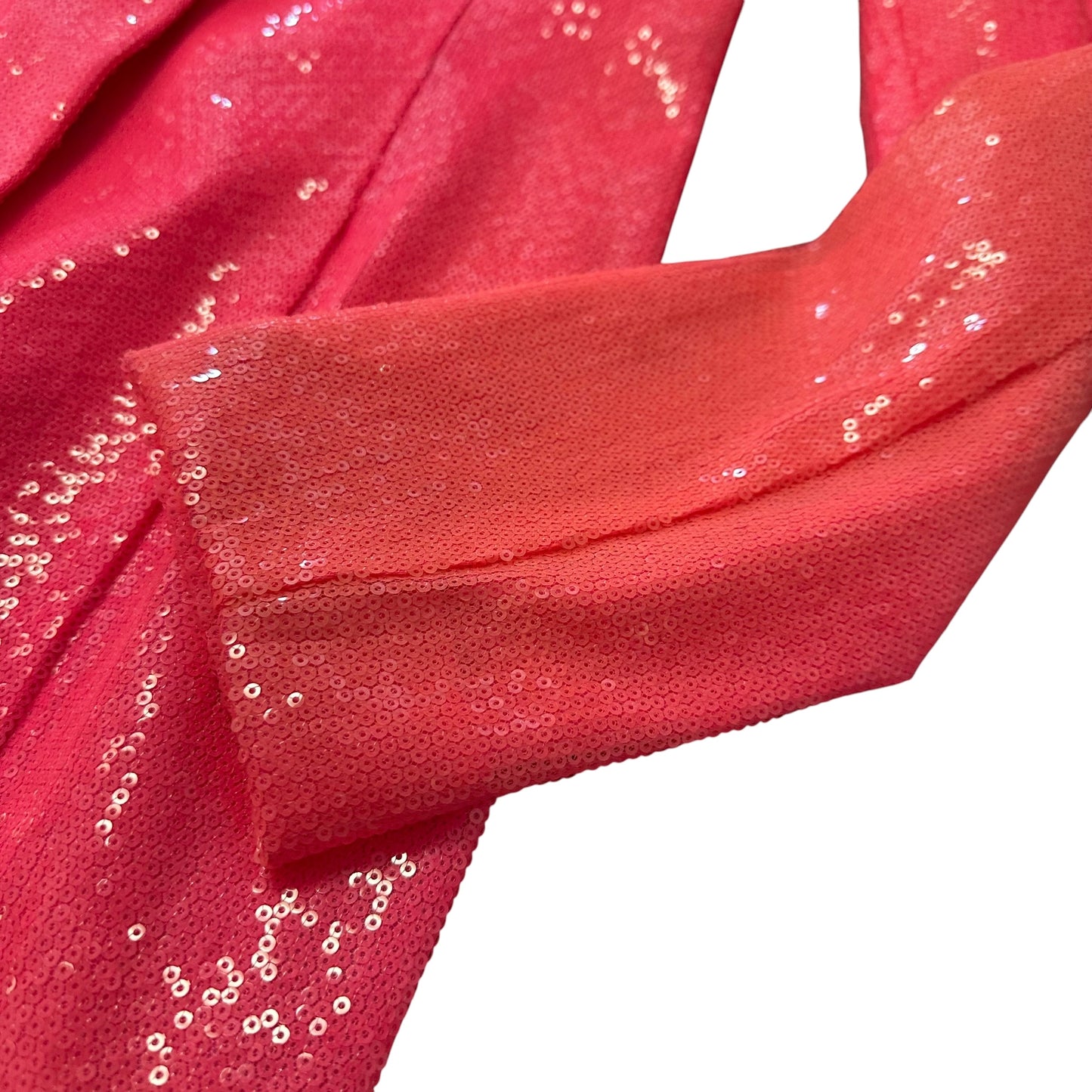 MAINSTRIP PINK SEQUINS BLAZER DRESS NWT 100 LARGE /8 *DISCOLORATION