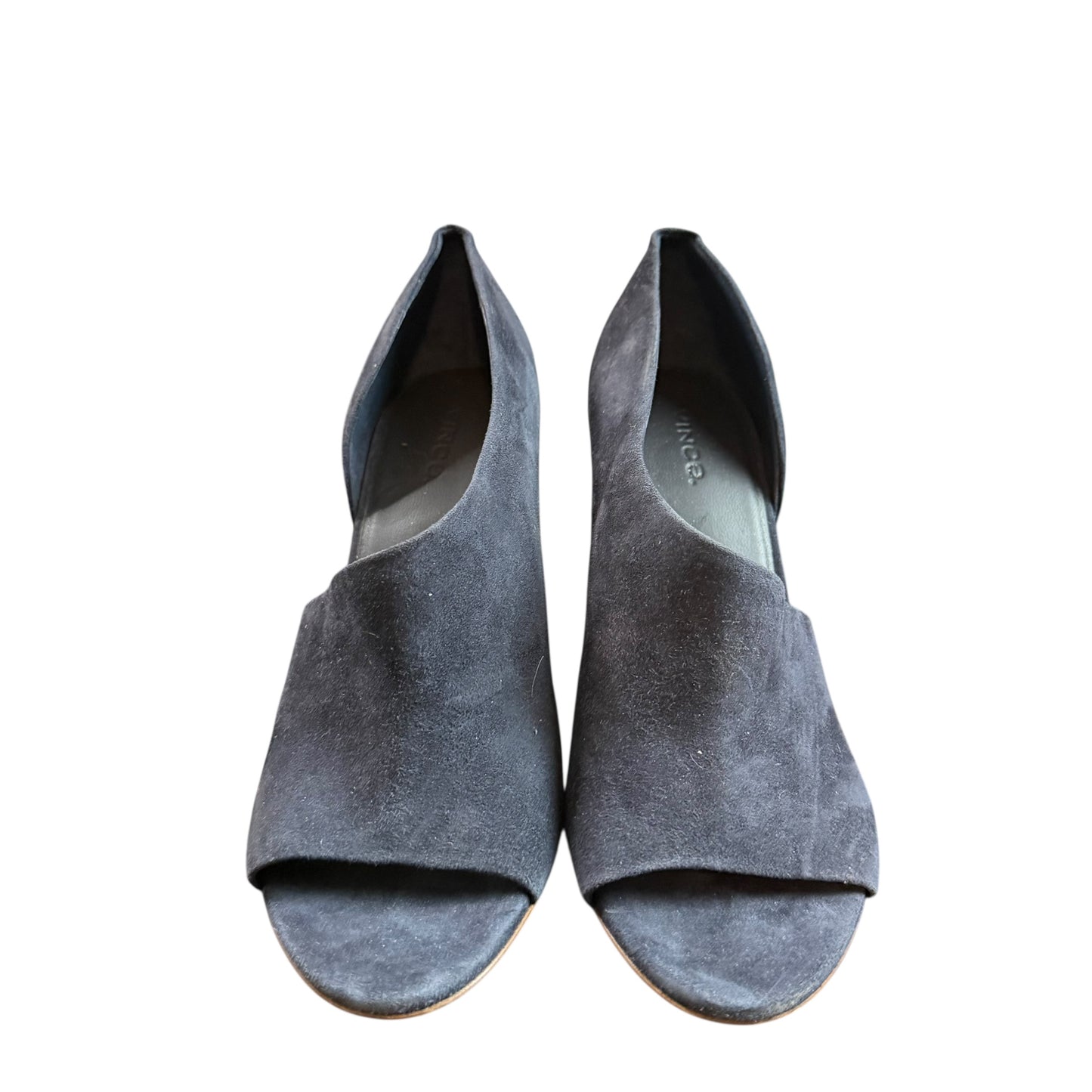 VINCE PERCEY NAVY SUEDE HEELS 220 NEW 9M