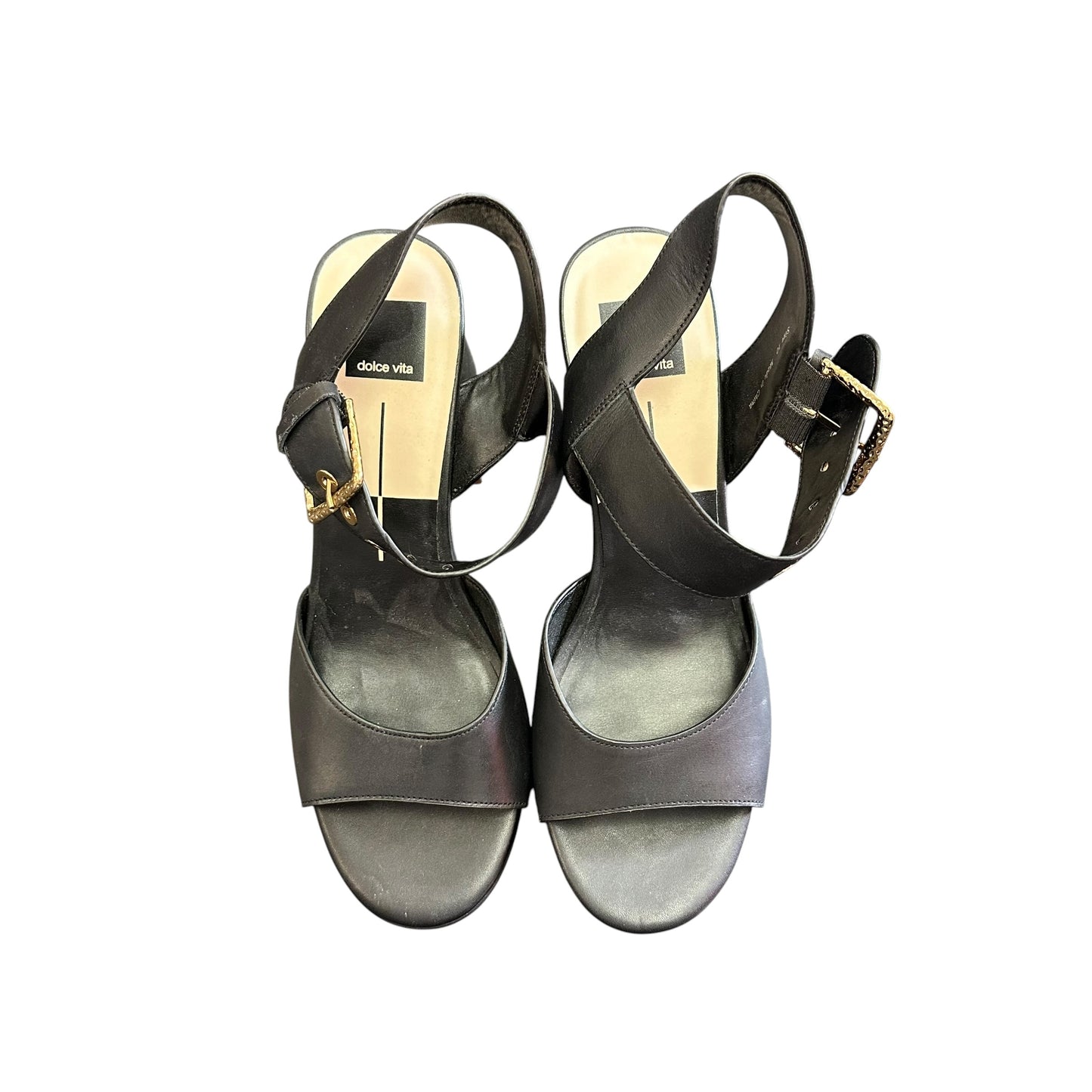 DOLCE VITA BOBBY PLATFORM SANDAL BLACK 123 SZ 10
