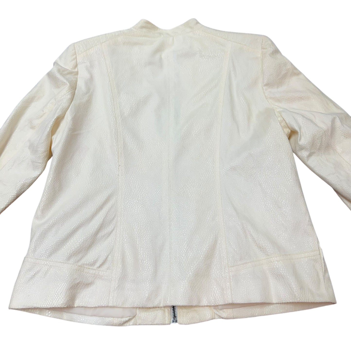 TANJAY CREAM SNAKESKIN JACKET 180 SZ 8 PETITE
