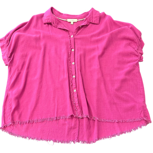 UMGEE PINK OVERSIZED BUTTON UP BLOUSE 100 XL