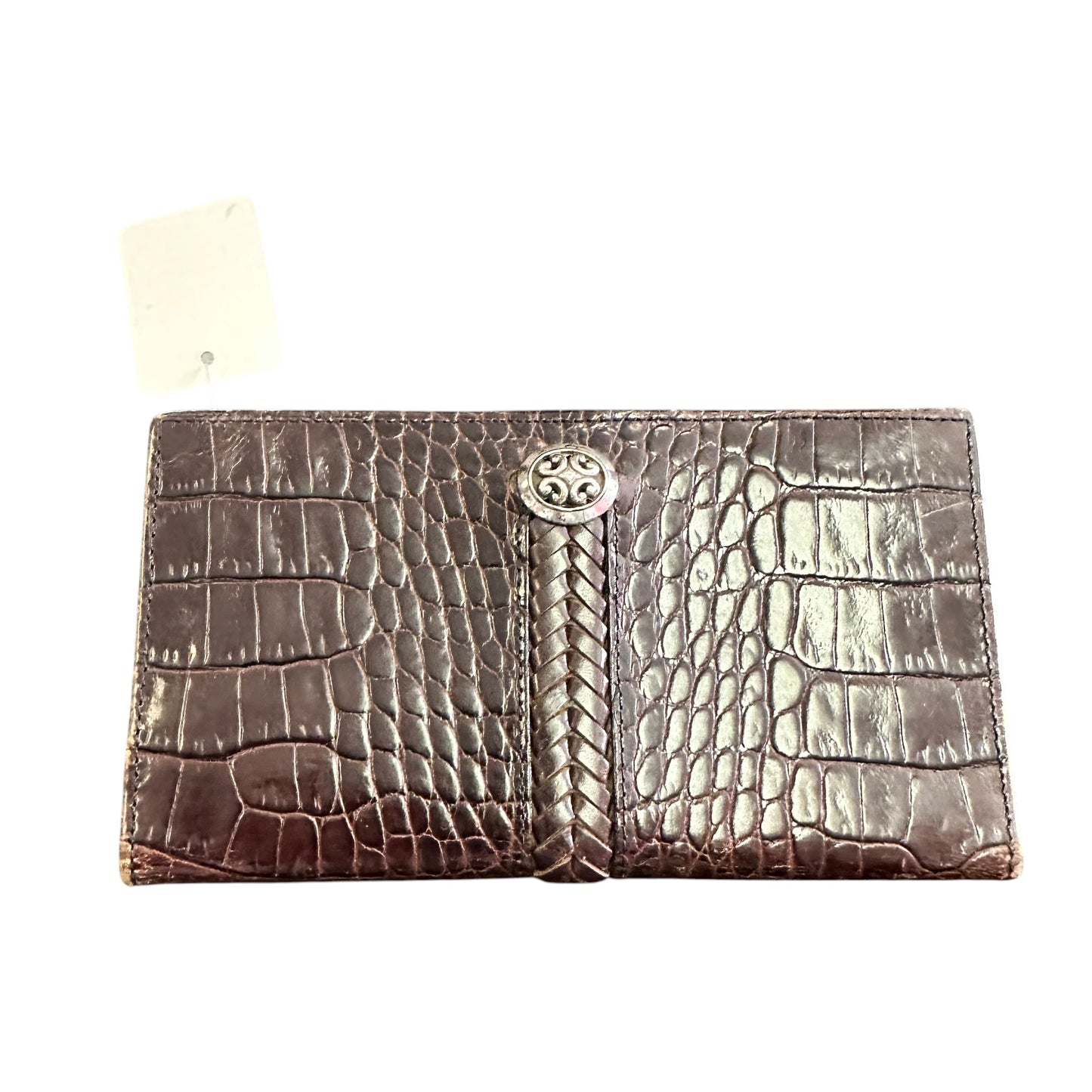 BRIGHTON LEATHER BROWN VINTAGE WALLET 7 OS