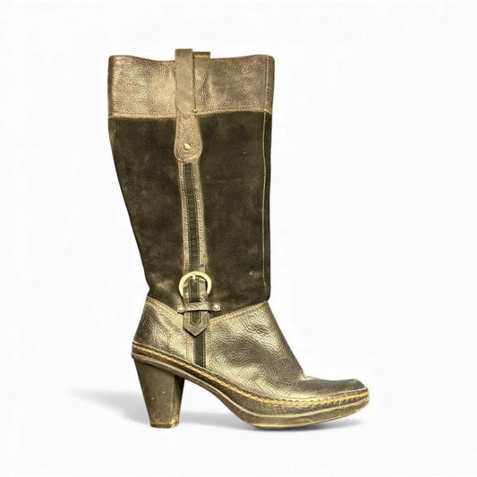 NATURALIZER N5 COMFORT BLACK LEATHER SUEDE BOOTS
Sz 8