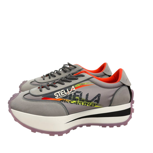 STELLA MCCARTNEY WOMENS SNEAKER RECYCLED POLYESTER SMOKE GRAY SZ 41 10 NWB $650
