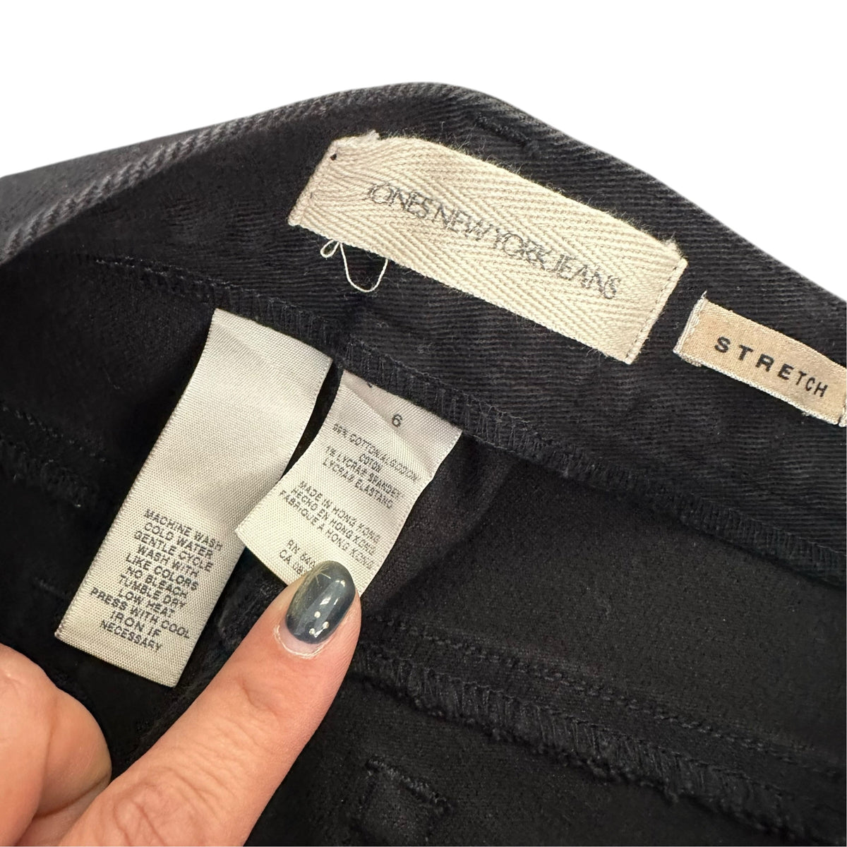 JONES NEW YORK JEANS BLACK DENIM STRETCH 289 SZ 6
