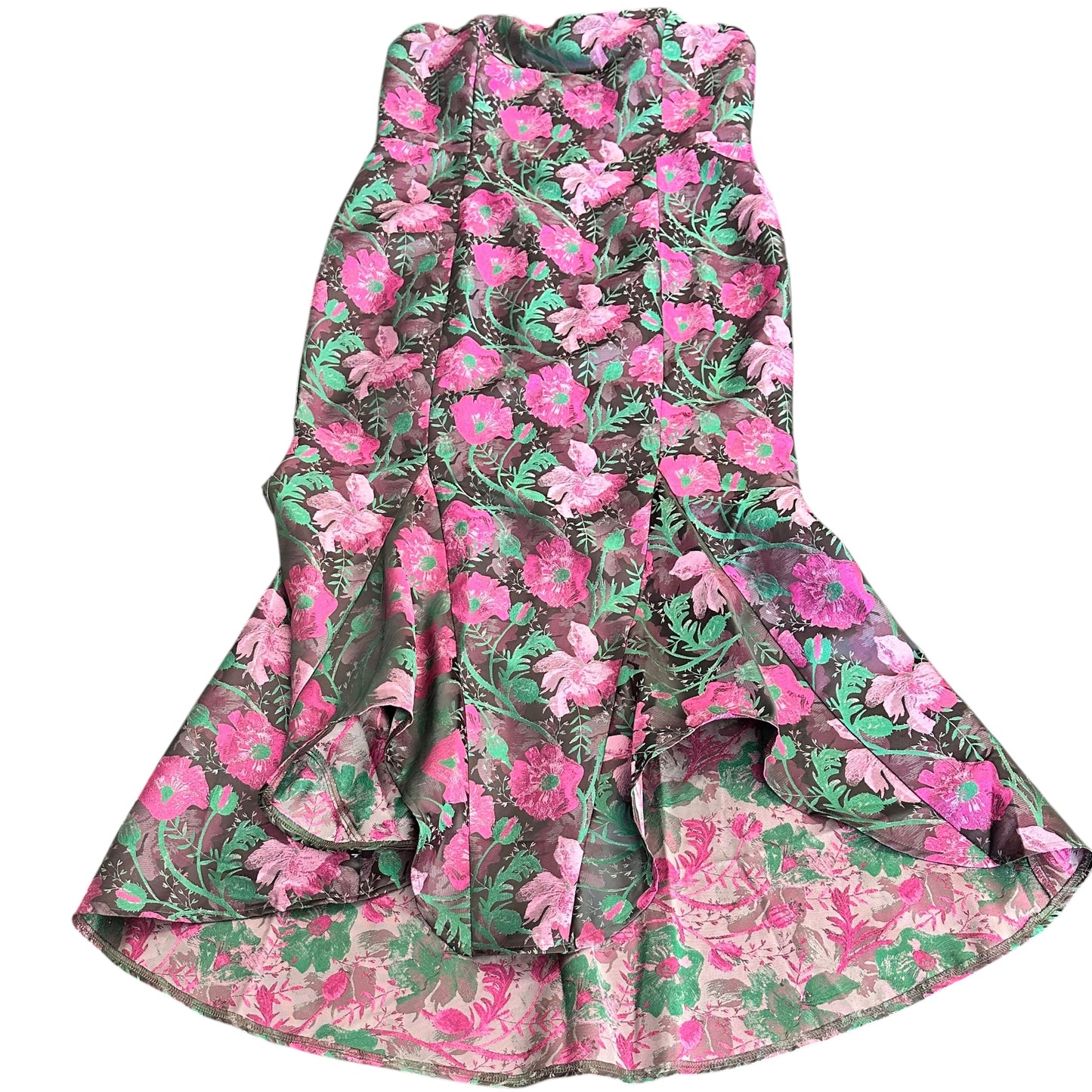 VICI FLORAL MERMAID MAXI STRAPLESS DRESS NWT 100 XL