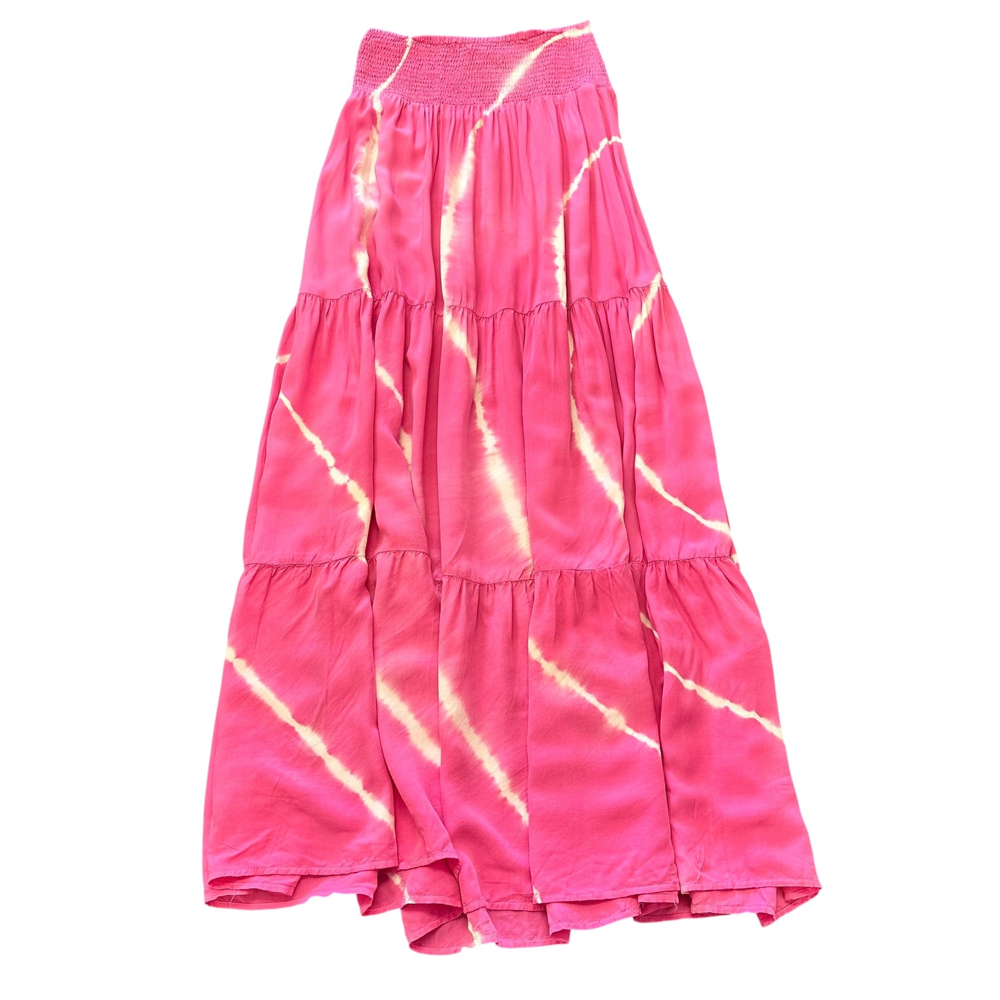 MAIN STRIP PINK WHITE TIE DYE MAXI SKIRT 100 SMALL