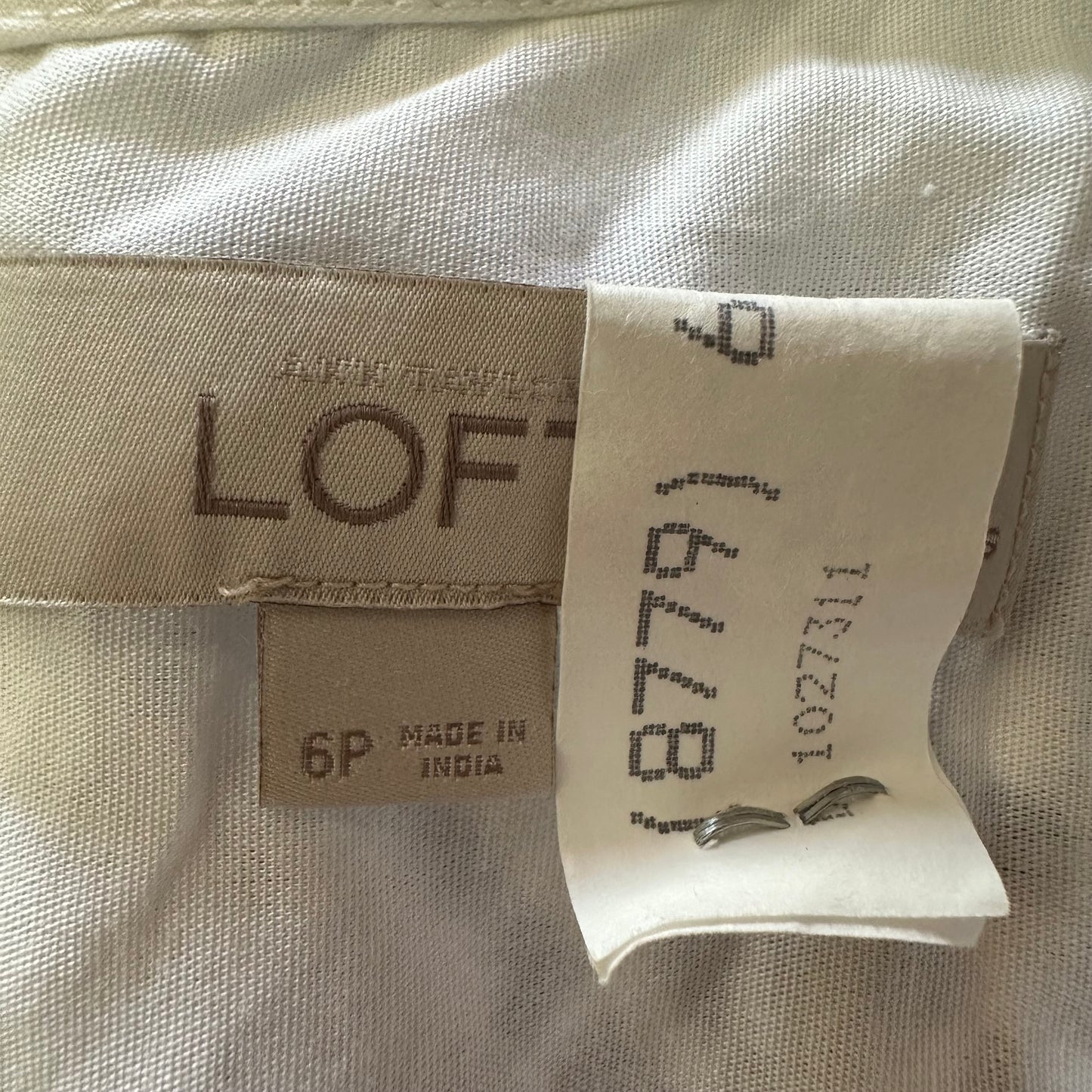 LOFT WHITE CHROCHET LACE DRESS 264 SZ 6P