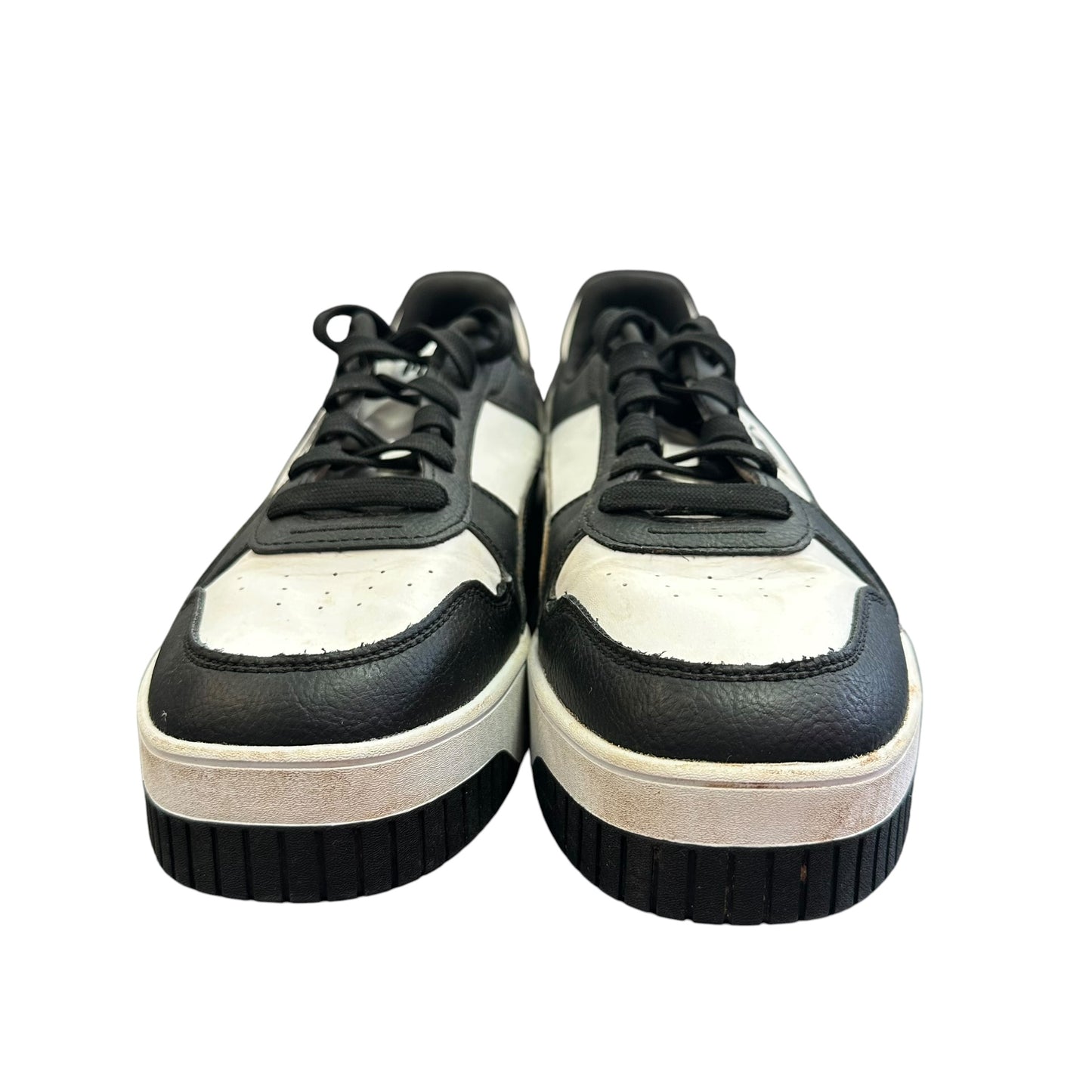 PUMA CARINA STREET PLATFORM SNEAKERS BLACK WHITE 100 SZ 9.5
