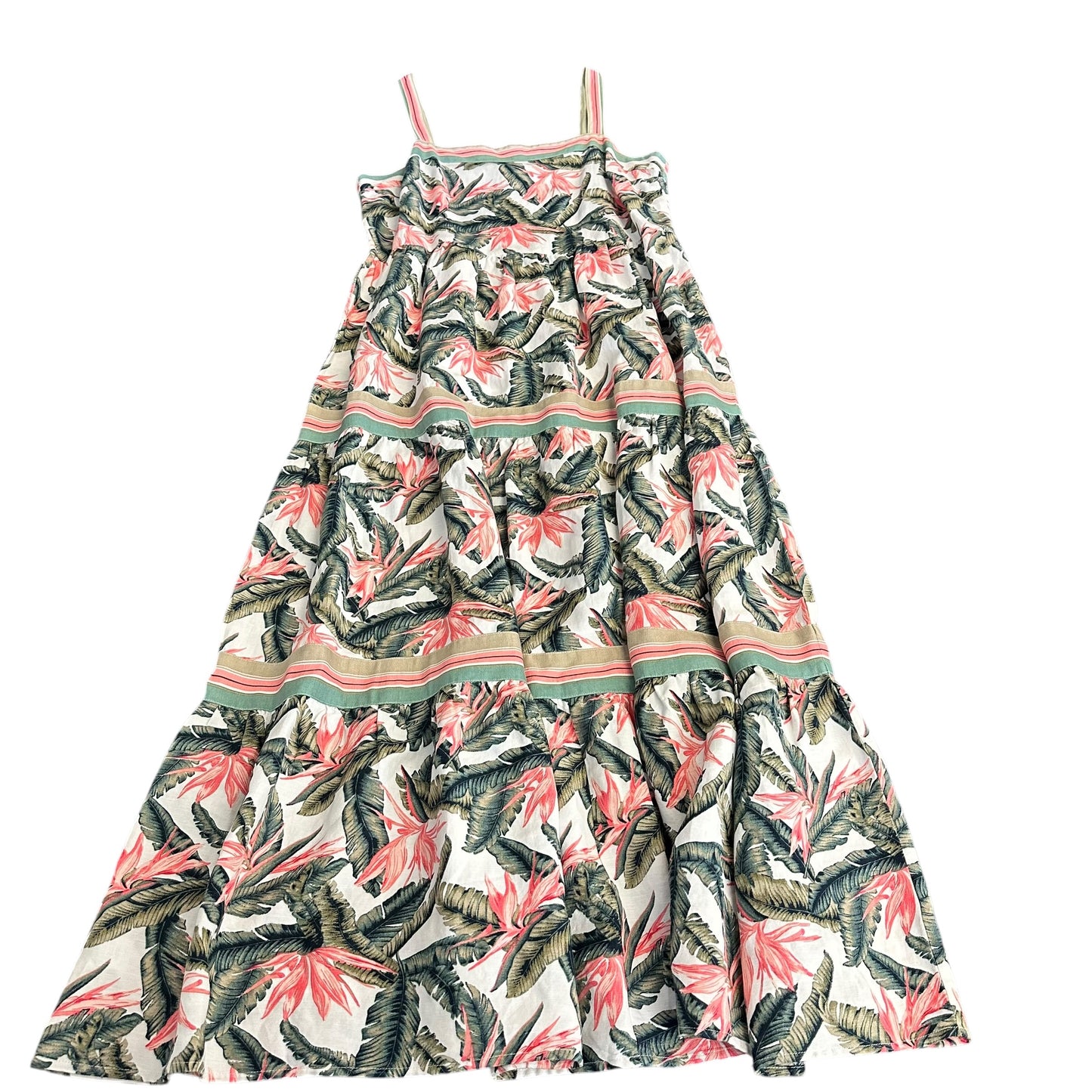 LOFT TROPICAL LINEN BLEND DRESS 256 SZ 10
