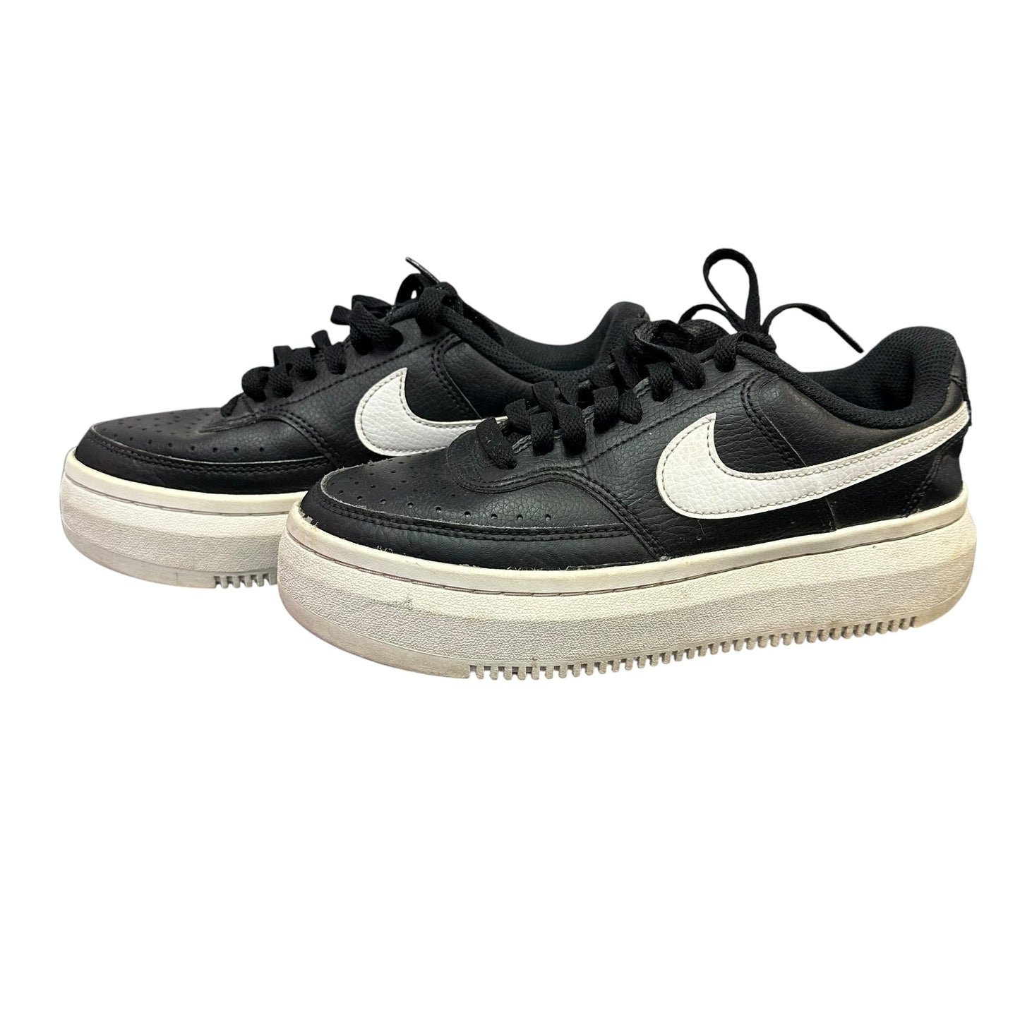 NIKE COURT VISION BLACK WHITE SNEAKERS SZ 7.5