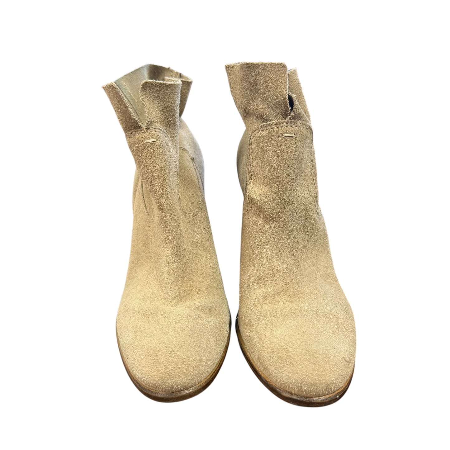 VINCE CAMUTO FEINA TAN SUEDE CHUNKY SLOUCHY ANKLE BOOT 100 SZ 7.5