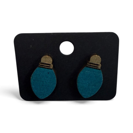 BLUE CHRISTMAS LIGHT EARRINGS 100