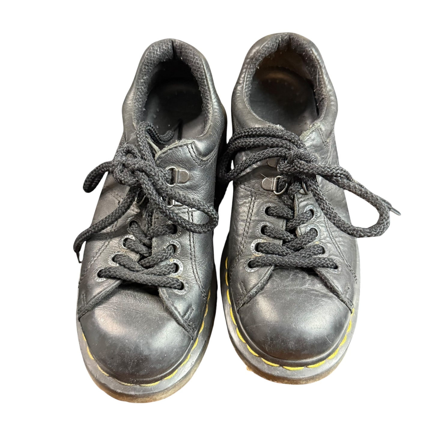 DR MARTENS BLACK LEATHER CHUNKY OXFORD SHOES 100 SZ 6