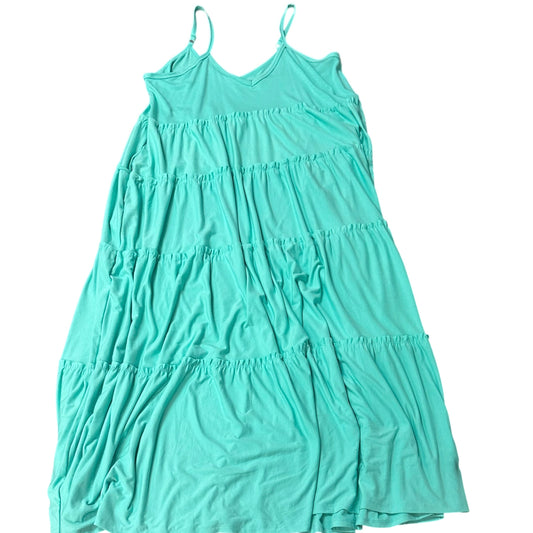 ZENANA TEAL TIERED MAXI DRESS 279 XL