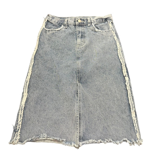 HAYDEN DENIM KNEE LENGTH SKIRT 100 SMALL