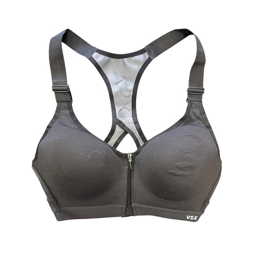 VSX SPORT BRA BLACK GRAY FRONT ZIP 249 32C
