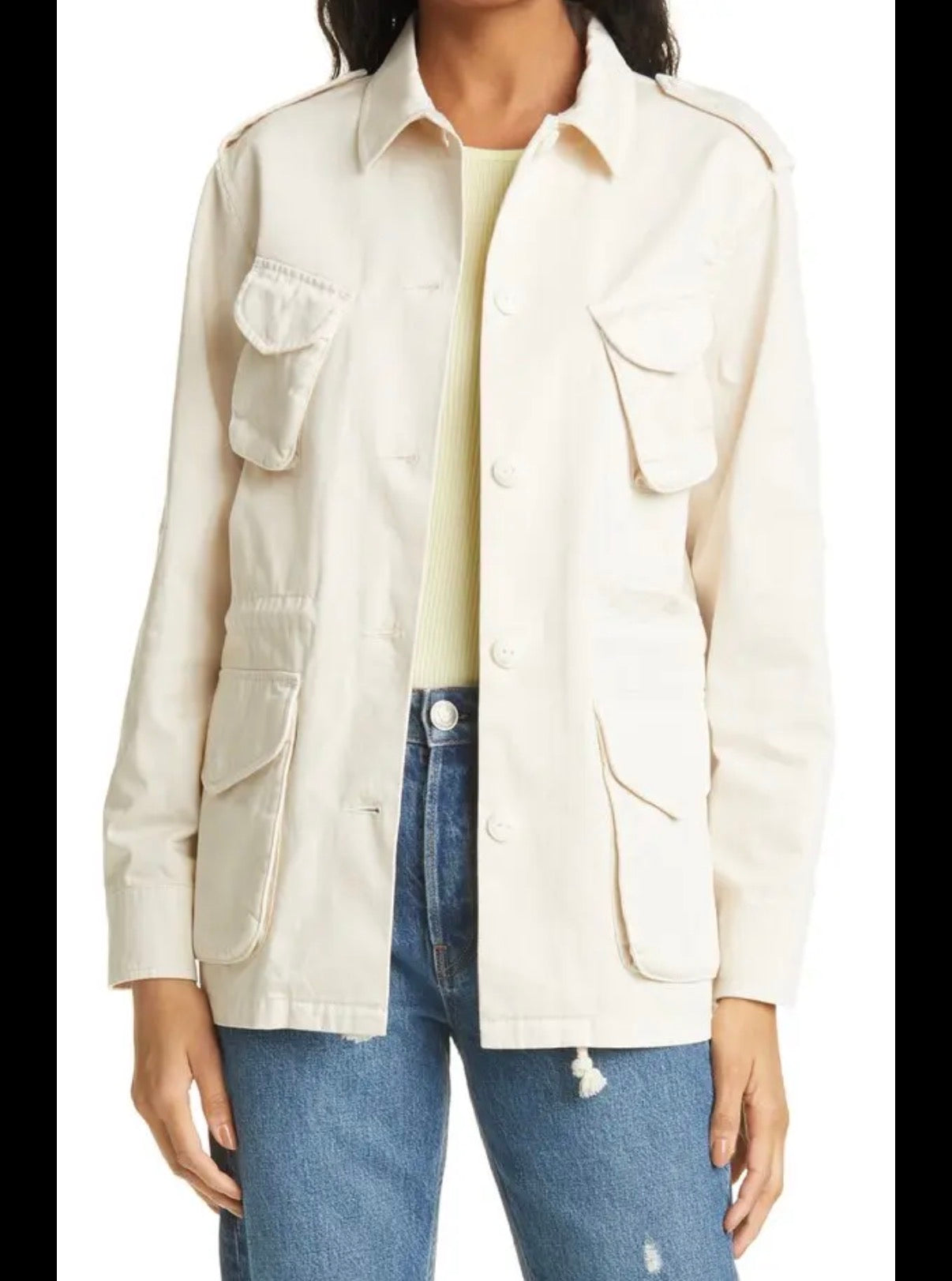 RAG & BONE PHARA FIELD UTILITY JACKET OFF WHITE 100 XS