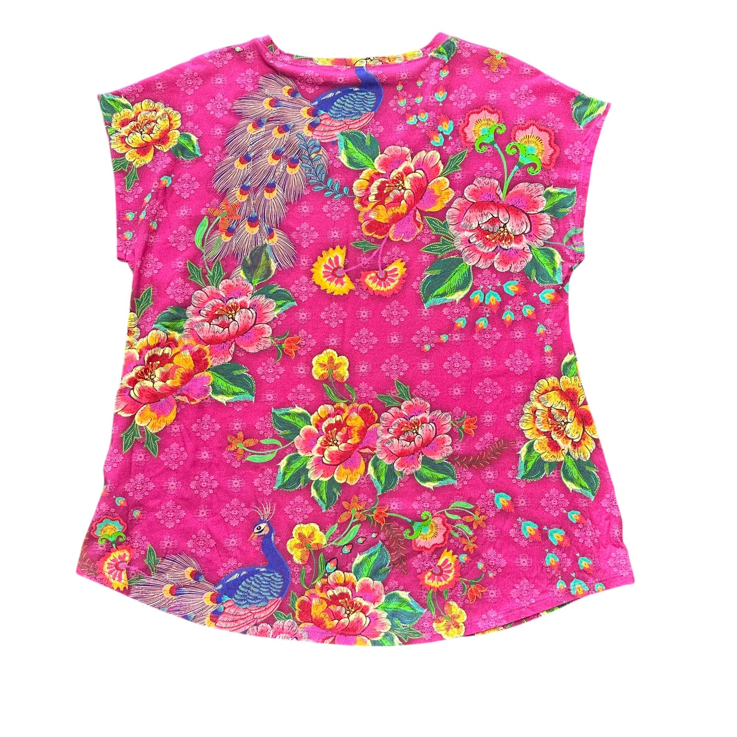 JOHNNY WAS PINK FLORAL 2 PC PAJAMA SET 170 MEDIUM
