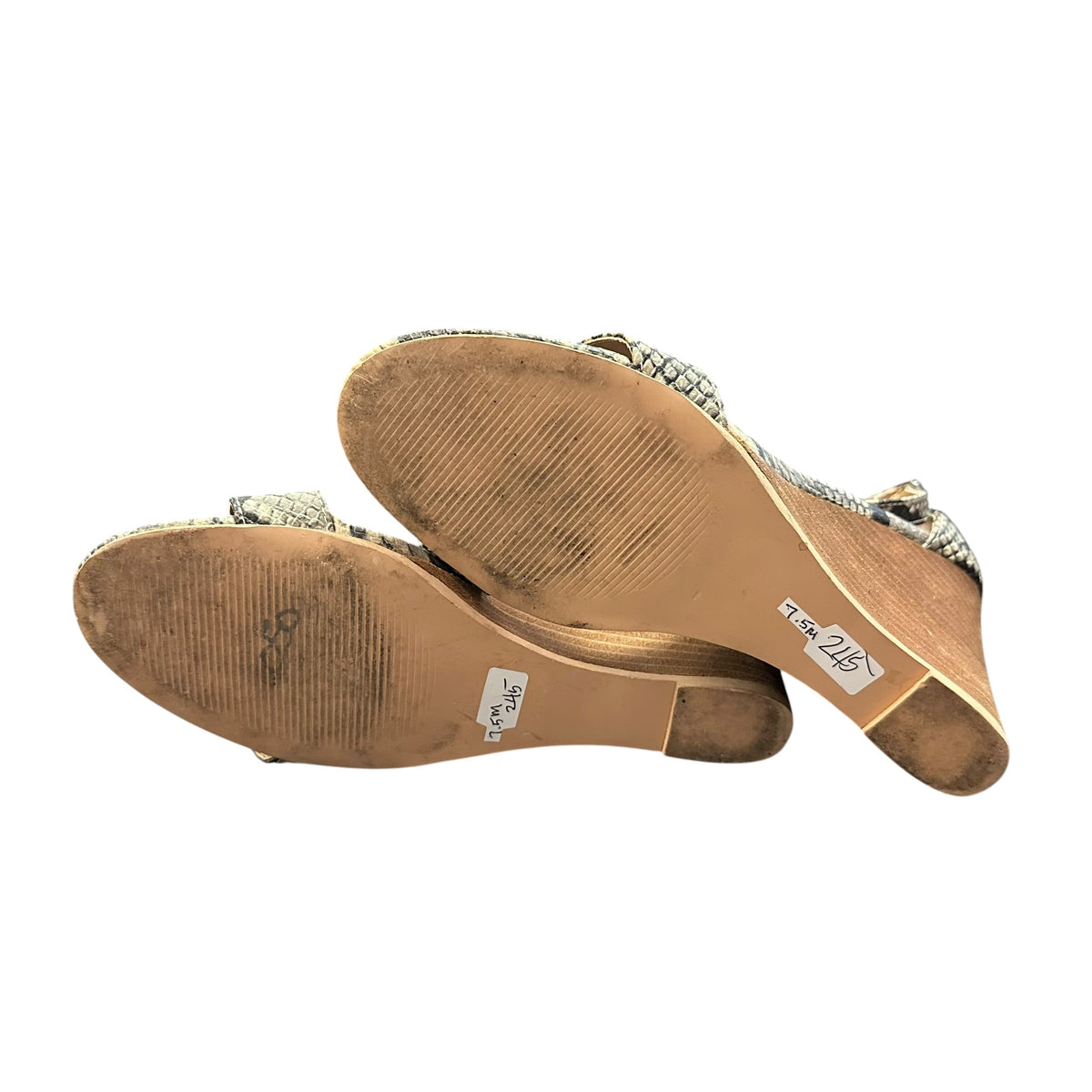 STEVE MADDEN SNAKESKIN WEDGES 245 SZ 7.5