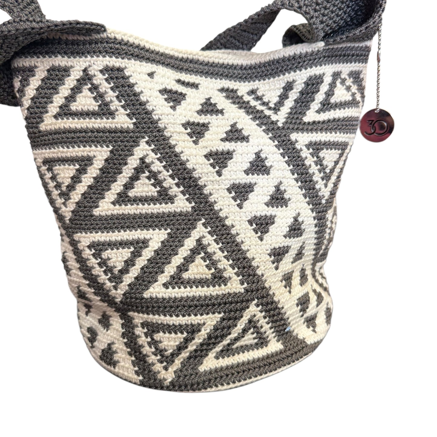 THE SAK LIMITED EDITION GRAY WHITE CROCHET 120 HOBO BAG 258 OS