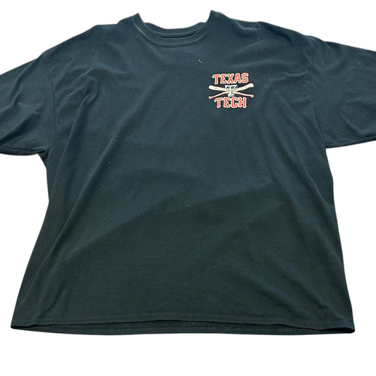 GILDAN BLACK TEXAS TECH BASEBALL TSHIRT 100 2XL *MAKEUP