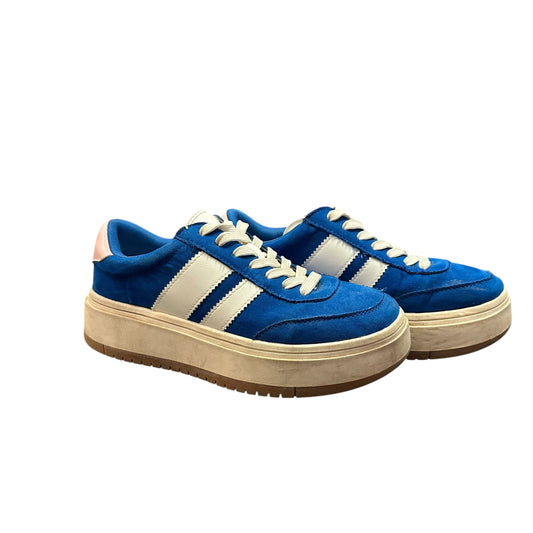 BLUE WHITE PLATFORM SNEAKERS 27 SZ 7/7.5