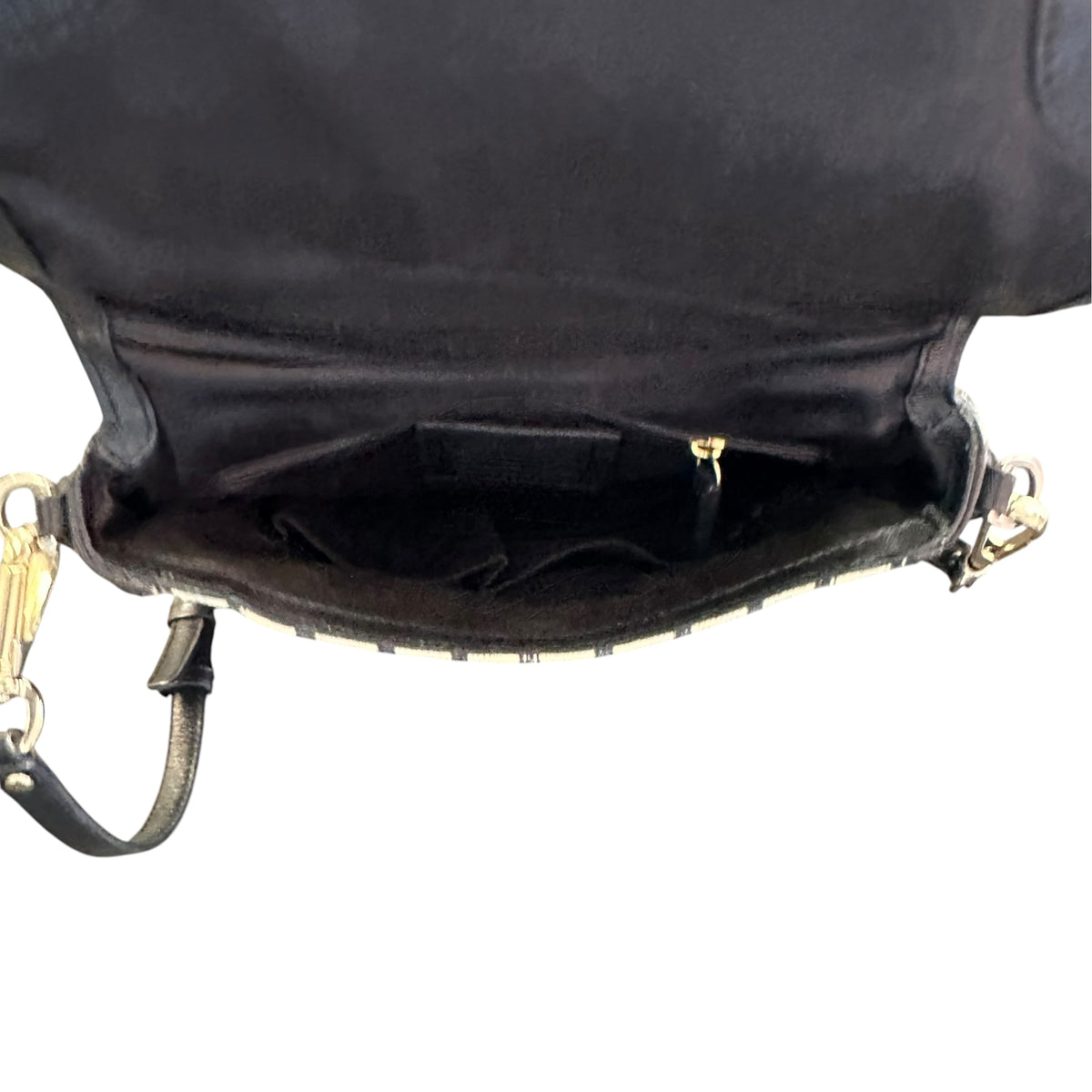 COACH BLACK WHITE CANVAS CROSSBODY 258