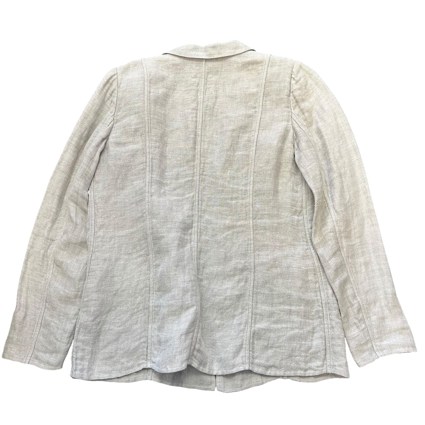 LAFAYETTE 148 LINEN COTTON BLEND LIGHT GRAY BLAZER 84 SZ 8