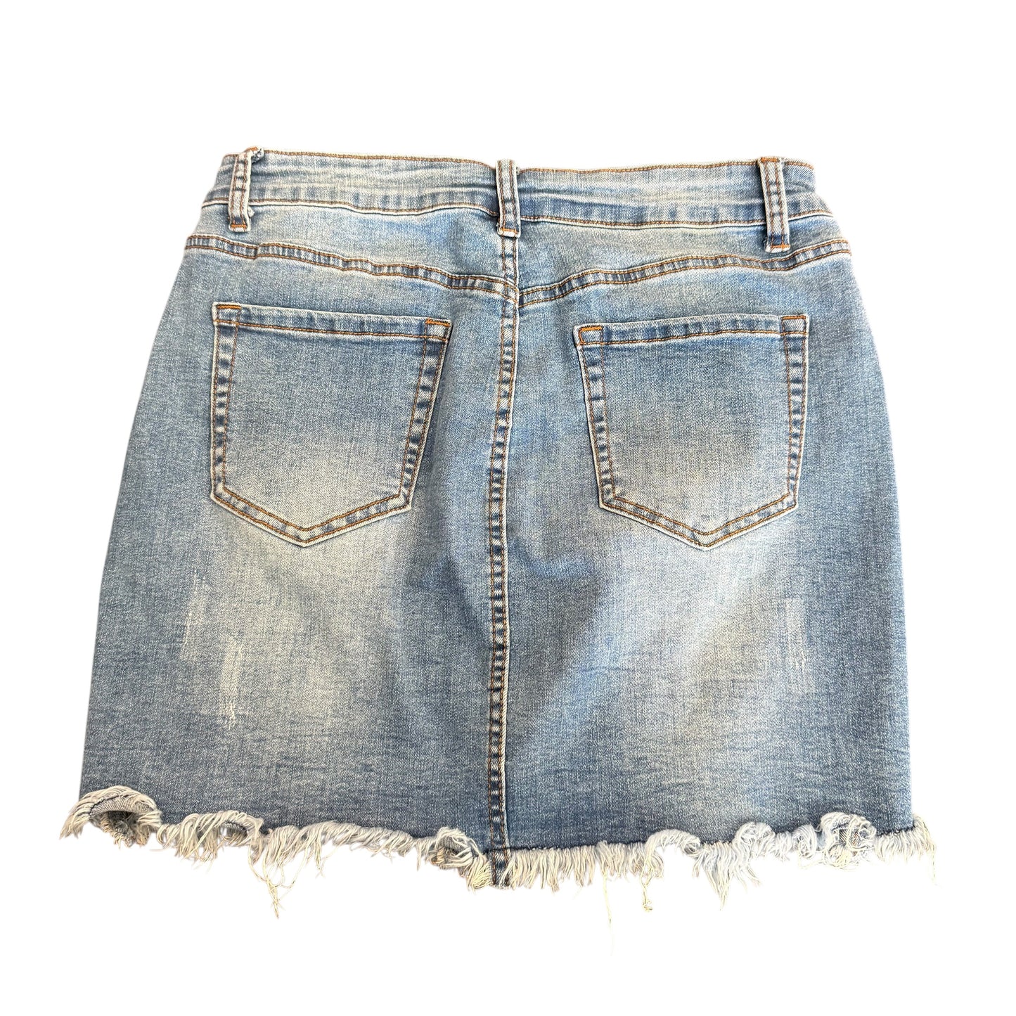 DENIM BLUE JEAN MINI SKIRT 100 MEDIUM