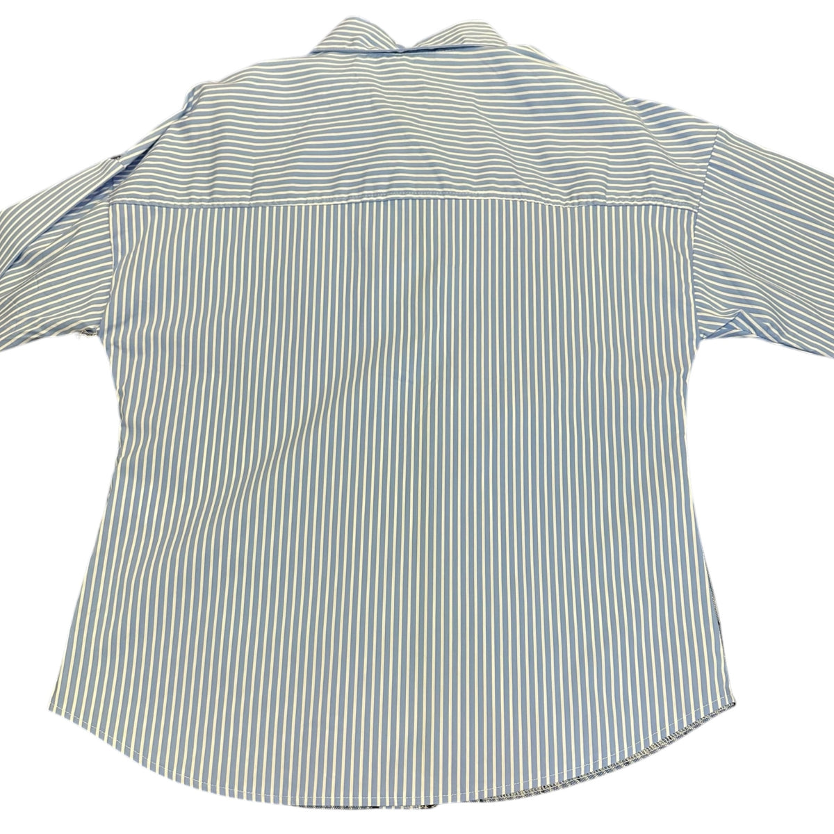 LC LIZETTE COLLECTION BLUE WHITE STRIPED BUTTON UP BLOUSE NWT 289 MEDIUM