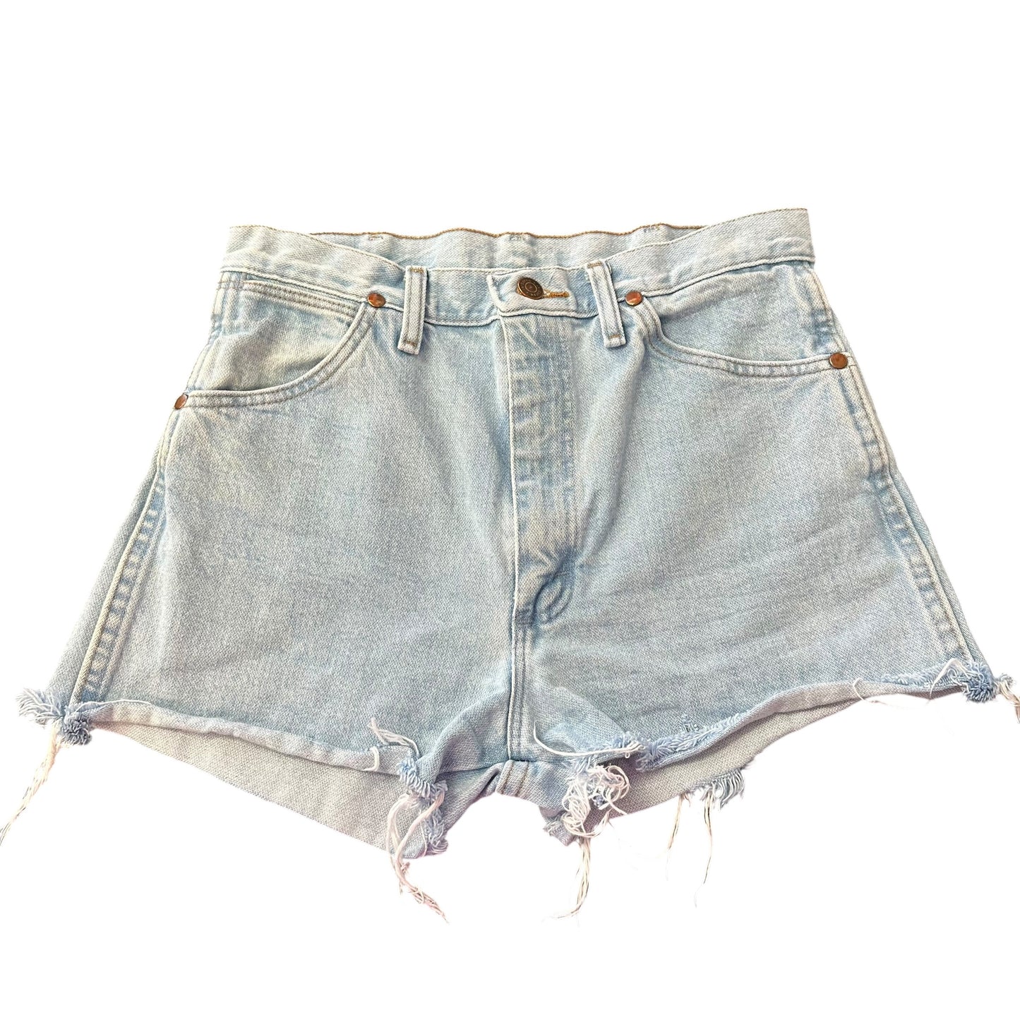 WRANGLER HIGH RISE CUT OFF DENIM SHORTS 100 SZ 29