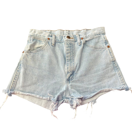 WRANGLER HIGH RISE CUT OFF DENIM SHORTS 100 SZ 29