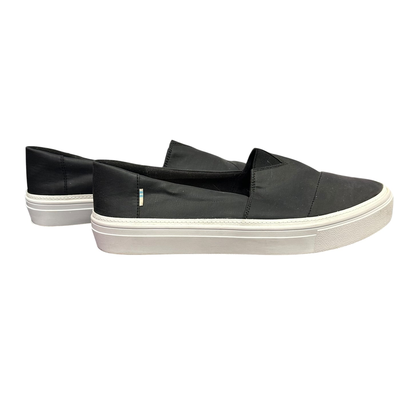 TOMS BLACK SLIP ON SNEAKERS 100 SZ 11