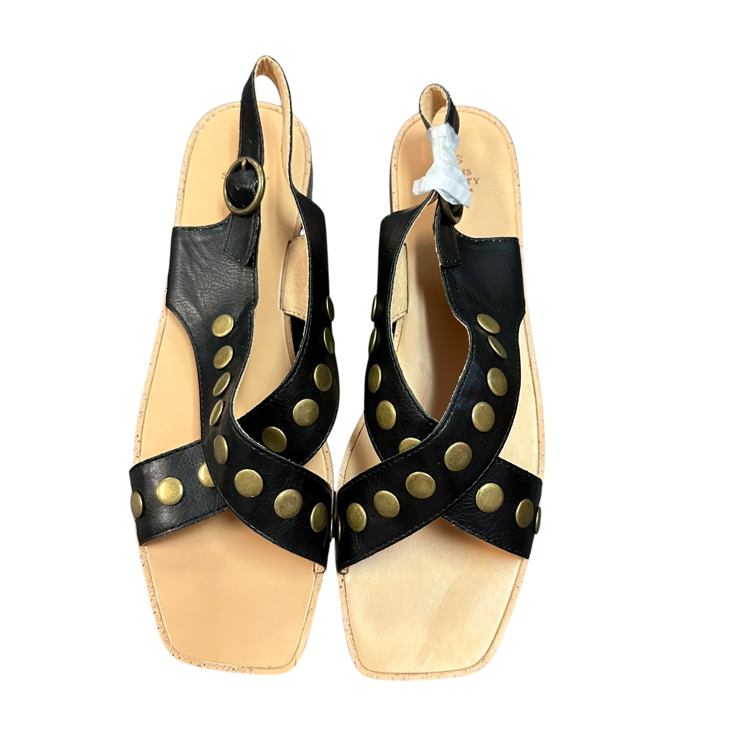 OASIS SOCIETY KYLIE BLACK STUDDED SANDALS NEW YORK 26 SZ 10
