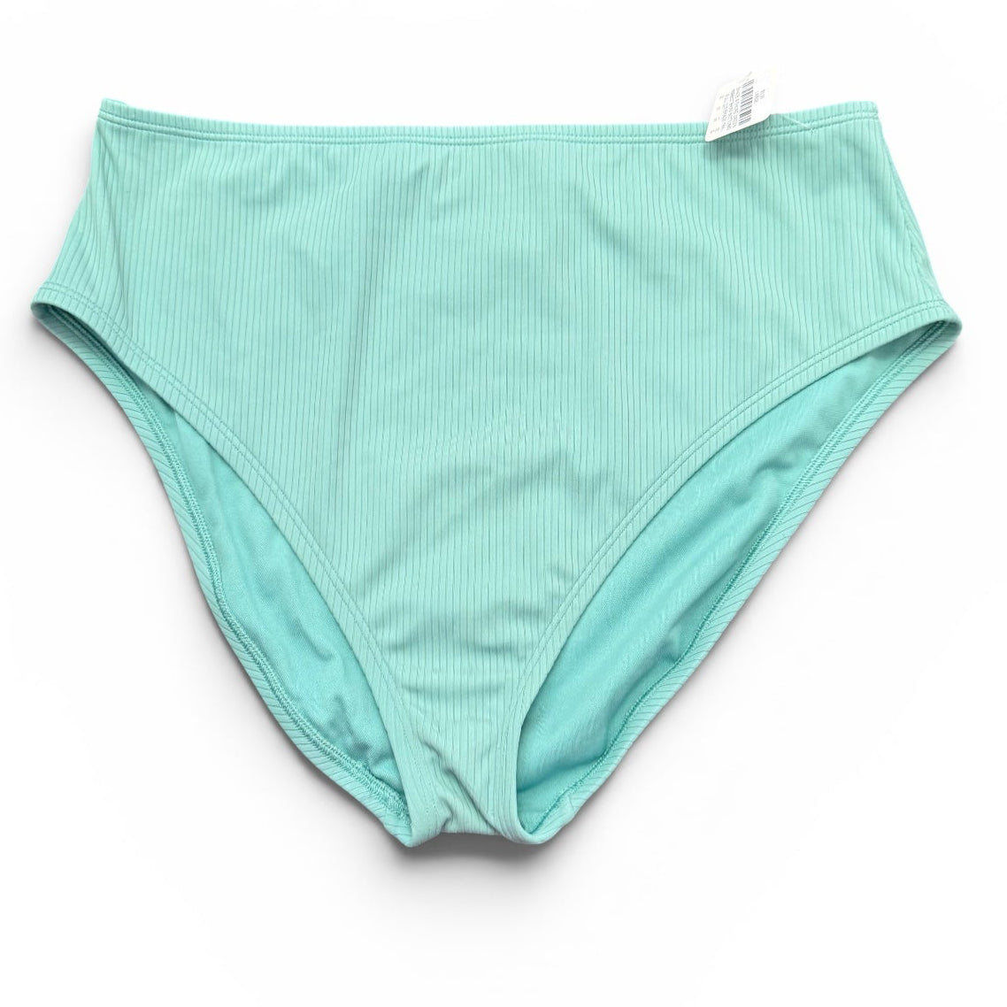SHADE & SHORE GREEN RIBBED BIKINI BOTTOMS FULL COVERAGE 164 LARGE