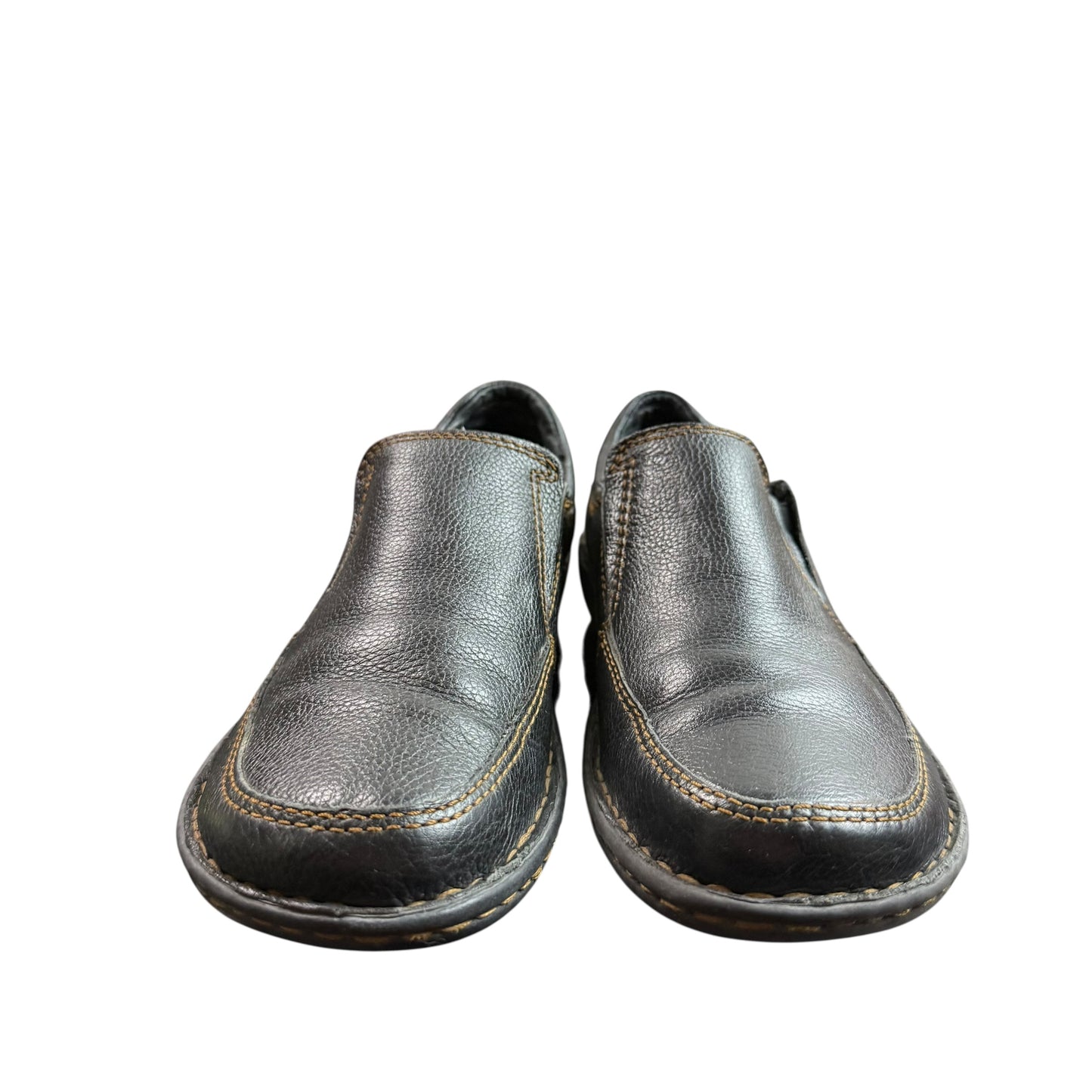 BOC BLACK LEATHER SLIP ON COMFORT SHOES 100 SZ 7.5