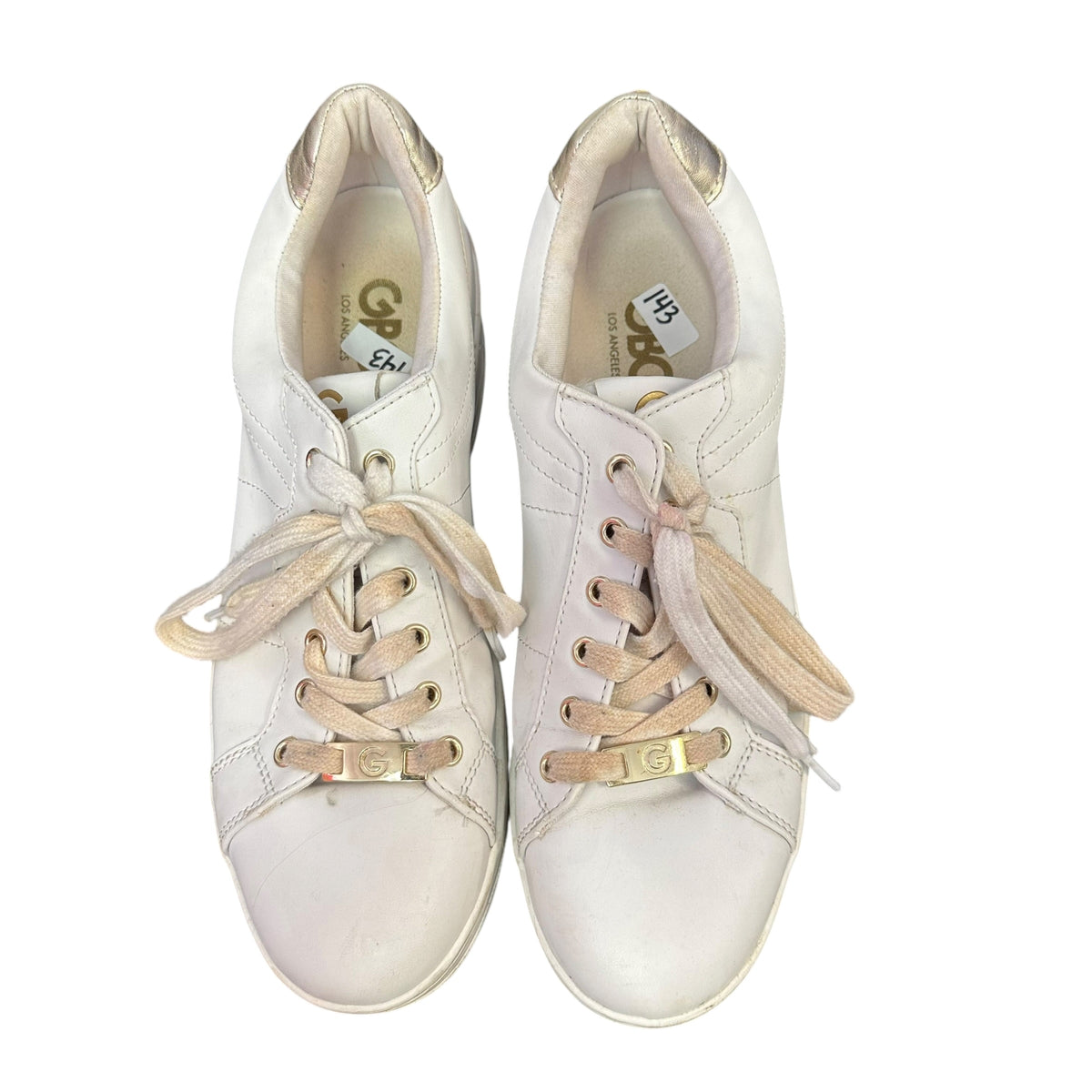GBG BY GUESS WHITE PLATFORM SNEAKERS 143 SZ 9